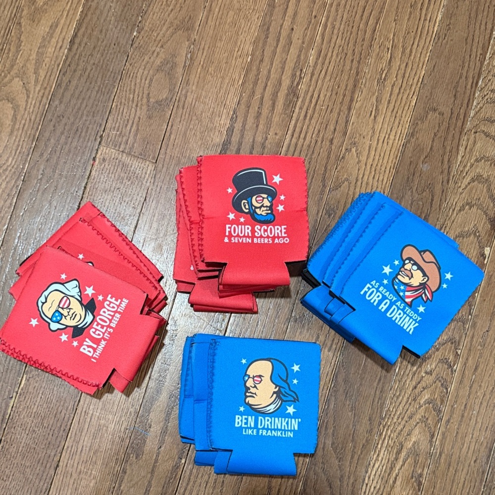 Novelty Patriotic 4th of July Beverage Koozies